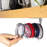 Space Saving Horizontal Cup Lid Storage Rack Under Cabinet Tools CJ   