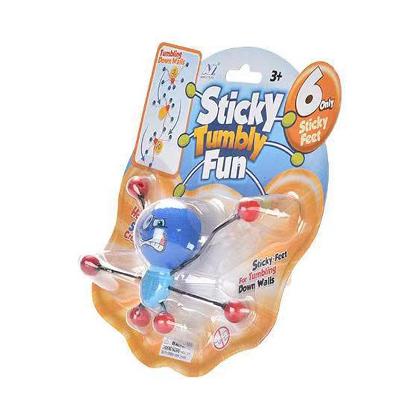 Blue Spider Climbing Wall Flip Bucket - Fun Decompression Sticky Toy