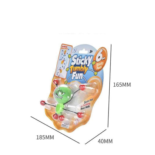 Green Spider Climbing Wall Flip Bucket - Fun Decompression Sticky Toy