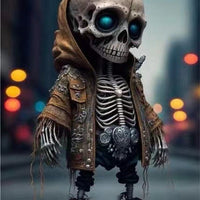 D Spooky Halloween Decor: Cool Skeleton Doll Figurines