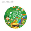 St. Patrick's Day Decorations: Lucky Clover Hat, Irish Shamrock Banner, Cups, and Plates for a Happy St. Patrick's Day Irish Party Accessories CJ 9inch disk 10PCS  