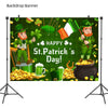 St. Patrick's Day Decorations: Lucky Clover Hat, Irish Shamrock Banner, Cups, and Plates for a Happy St. Patrick's Day Irish Party Accessories CJ Background cloth 1PCS  