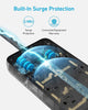 Surge Protector Power Strip (2100J),  12 Outlets with 1 USB C and 2 USB Ports 5Ft Extension Cord Flat Plug  ebasketonline   