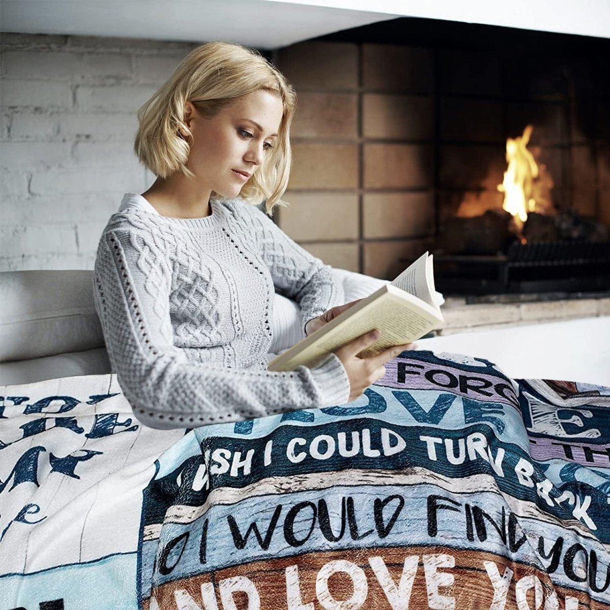 Surprise Your Wife with an Ultra-Soft Micro Fleece Sherpa Throw Blanket -  Show Your Love with this Cozy Gift from Husband Beds & Blankets AMZ   