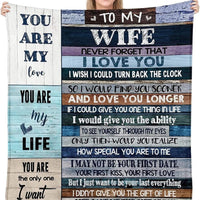 Surprise Your Wife with an Ultra-Soft Micro Fleece Sherpa Throw Blanket -  Show Your Love with this Cozy Gift from Husband Beds & Blankets AMZ 60*50In  