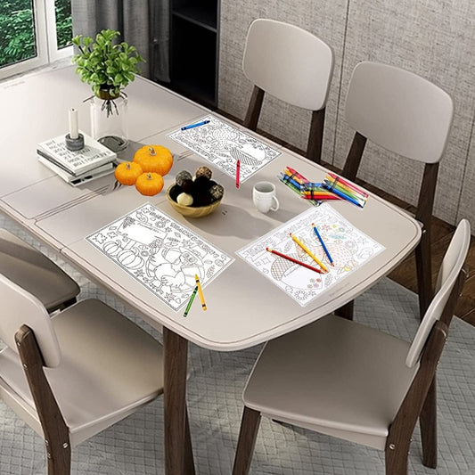 Thanksgiving Coloring Placemats for Kids(20 Sheets)  ebasketonline   