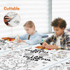 Thanksgiving Coloring Tablecloth, Disposible Paper Table Cloth for Kids Activities at Home or School - 118