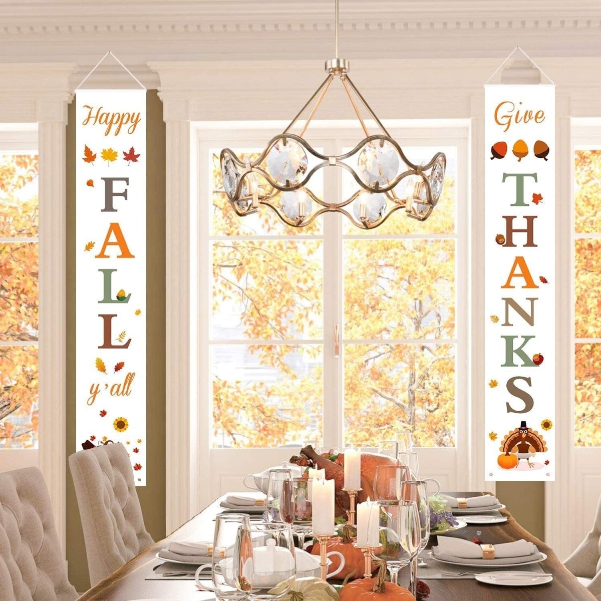 Thanksgiving Curtain Banner The Perfect Background Decoration Gifts CJ   