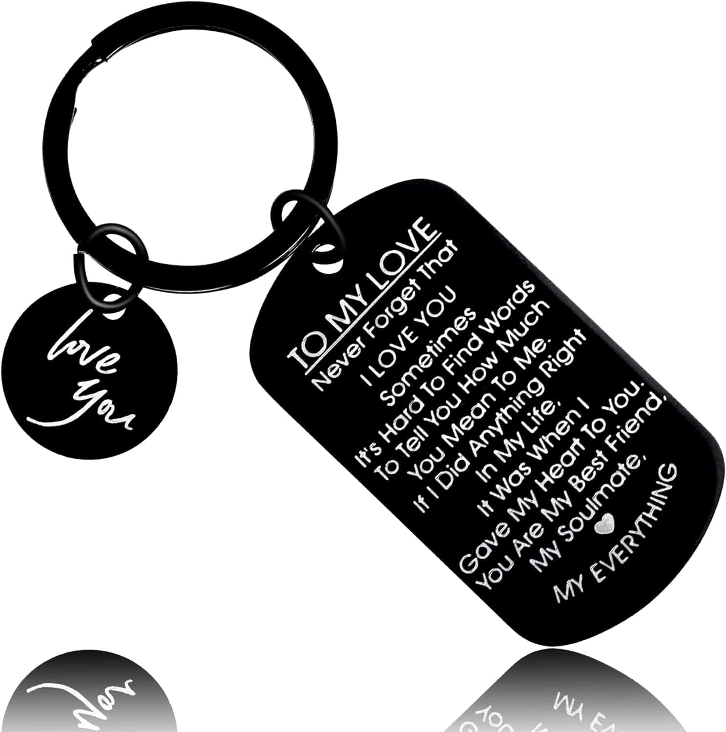 The Couple Keychain: A Considerate and Adorable Gift to Someone Special  ebasketonline Black  