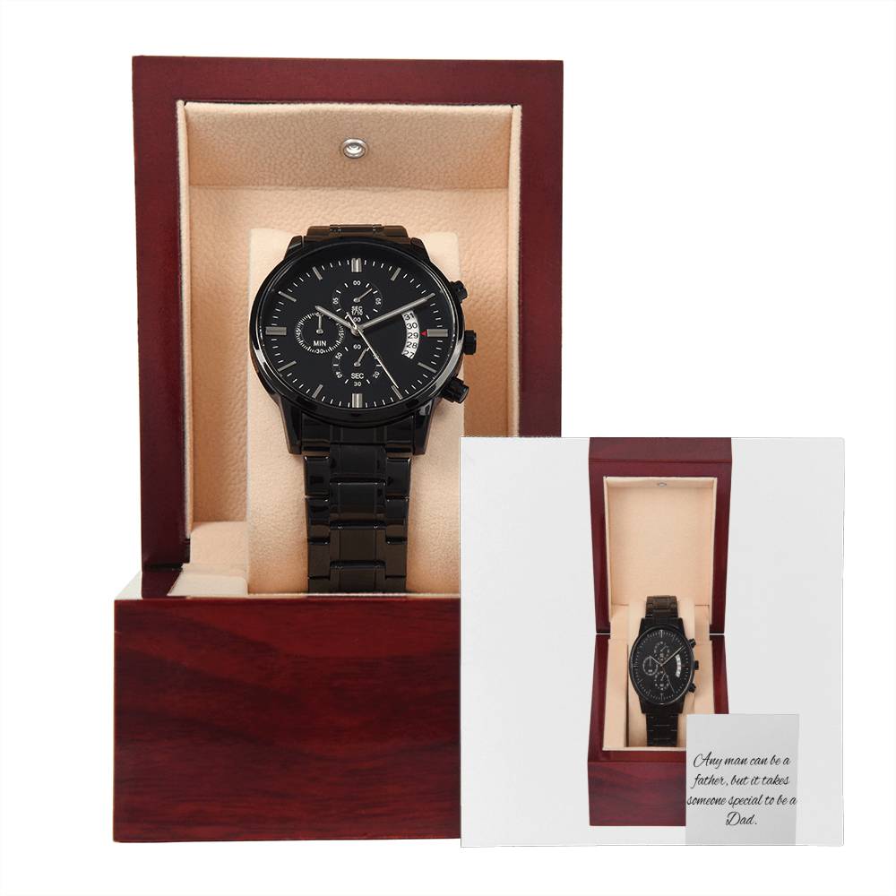 Timeless Elegance: The Black Chronograph Watch - A Lasting Tribute for Dad on Father's Day Jewelry ShineOn Fulfillment   