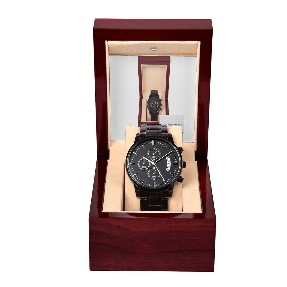 Timeless Elegance: The Black Chronograph Watch - A Lasting Tribute for Dad on Father's Day Jewelry ShineOn Fulfillment Default Title  