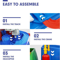 Toddler Car Race Tracks with Ambulance and Magnet Airplanes - Perfect Gifts for Boys Aged 3-8  ebasketonline   