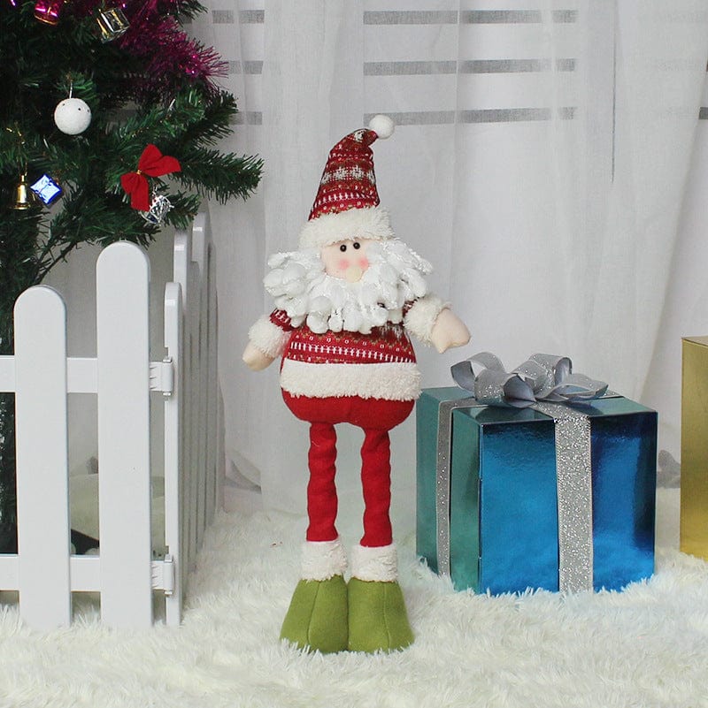 Unique Retractable Standing Santa Claus Snowman Elk Doll Ornaments for Christmas Christmas CJ   