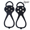 Unisex Men 5 Teeth Ice Gripper For Shoes Crampons Ice Gripper Spike Grips Cleats For Snow Studs Non-Slip Climbing Hiking Covers Accessories CJ Black A 2pair