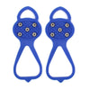 Unisex Men 5 Teeth Ice Gripper For Shoes Crampons Ice Gripper Spike Grips Cleats For Snow Studs Non-Slip Climbing Hiking Covers Accessories CJ Blue A 1pair