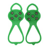 Unisex Men 5 Teeth Ice Gripper For Shoes Crampons Ice Gripper Spike Grips Cleats For Snow Studs Non-Slip Climbing Hiking Covers Accessories CJ Green A 1pair