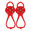 Unisex Men 5 Teeth Ice Gripper For Shoes Crampons Ice Gripper Spike Grips Cleats For Snow Studs Non-Slip Climbing Hiking Covers Accessories CJ Red A 1pair