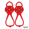 Unisex Men 5 Teeth Ice Gripper For Shoes Crampons Ice Gripper Spike Grips Cleats For Snow Studs Non-Slip Climbing Hiking Covers Accessories CJ Red A 2pair