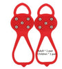 Unisex Men 5 Teeth Ice Gripper For Shoes Crampons Ice Gripper Spike Grips Cleats For Snow Studs Non-Slip Climbing Hiking Covers Accessories CJ Red AB twopiece set 1pair