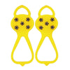 Unisex Men 5 Teeth Ice Gripper For Shoes Crampons Ice Gripper Spike Grips Cleats For Snow Studs Non-Slip Climbing Hiking Covers Accessories CJ Yellow A 1pair