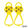 Unisex Men 5 Teeth Ice Gripper For Shoes Crampons Ice Gripper Spike Grips Cleats For Snow Studs Non-Slip Climbing Hiking Covers Accessories CJ Yellow A 2pair