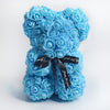 Valentine's Day Gift Rose Bear Eternal Flower Rose Teddy Bear PE Foam Bear 25cm Valentines Day Gifts CJ 1.Sky Blue  