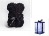 Valentine's Day Gift Rose Bear Eternal Flower Rose Teddy Bear PE Foam Bear 25cm Valentines Day Gifts CJ Black with box  