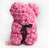 Valentine's Day Gift Rose Bear Eternal Flower Rose Teddy Bear PE Foam Bear 25cm Valentines Day Gifts CJ Dark pink 2pcs  