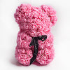 Valentine's Day Gift Rose Bear Eternal Flower Rose Teddy Bear PE Foam Bear 25cm Valentines Day Gifts CJ Dark pink  