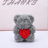 Valentine's Day Gift Rose Bear Eternal Flower Rose Teddy Bear PE Foam Bear 25cm Valentines Day Gifts CJ Grey heart  