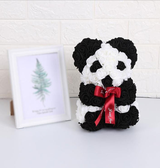 Valentine's Day Gift Rose Bear Eternal Flower Rose Teddy Bear PE Foam Bear 25cm Valentines Day Gifts CJ Panda