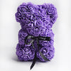 Valentine's Day Gift Rose Bear Eternal Flower Rose Teddy Bear PE Foam Bear 25cm Valentines Day Gifts CJ Purple  