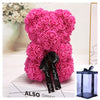 Valentine's Day Gift Rose Bear Eternal Flower Rose Teddy Bear PE Foam Bear 25cm Valentines Day Gifts CJ Rose Red gift pack  