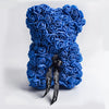 Valentine's Day Gift Rose Bear Eternal Flower Rose Teddy Bear PE Foam Bear 25cm Valentines Day Gifts CJ Royal blue  