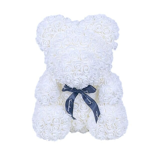 Valentine's Day Gift Rose Bear Eternal Flower Rose Teddy Bear PE Foam Bear 25cm Valentines Day Gifts CJ White1
