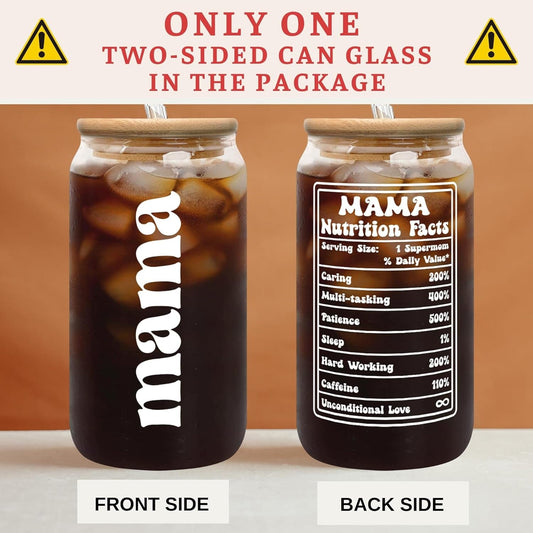 Mom 1 Versatile 16 Oz Can Glass Gift for Mom for Mother's Day