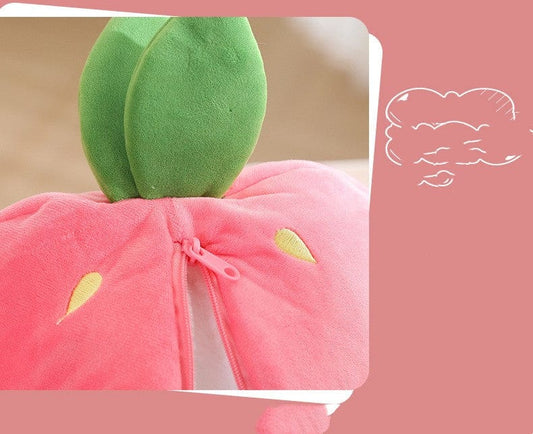 Wanghong Cute Strawberry Rabbit Doll Plush Toy with Transforming Feature Accessories CJ   