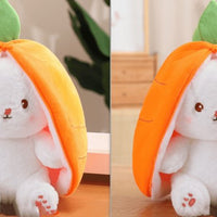 Wanghong Cute Strawberry Rabbit Doll Plush Toy with Transforming Feature Accessories CJ Set 18cm and 35cm 1PC