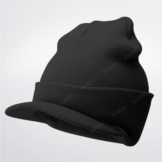 Warm Winter Essential: Bill Visor Cuff Beanie Knit Cap Hat Ski with Thick Brim  ebasketonline   