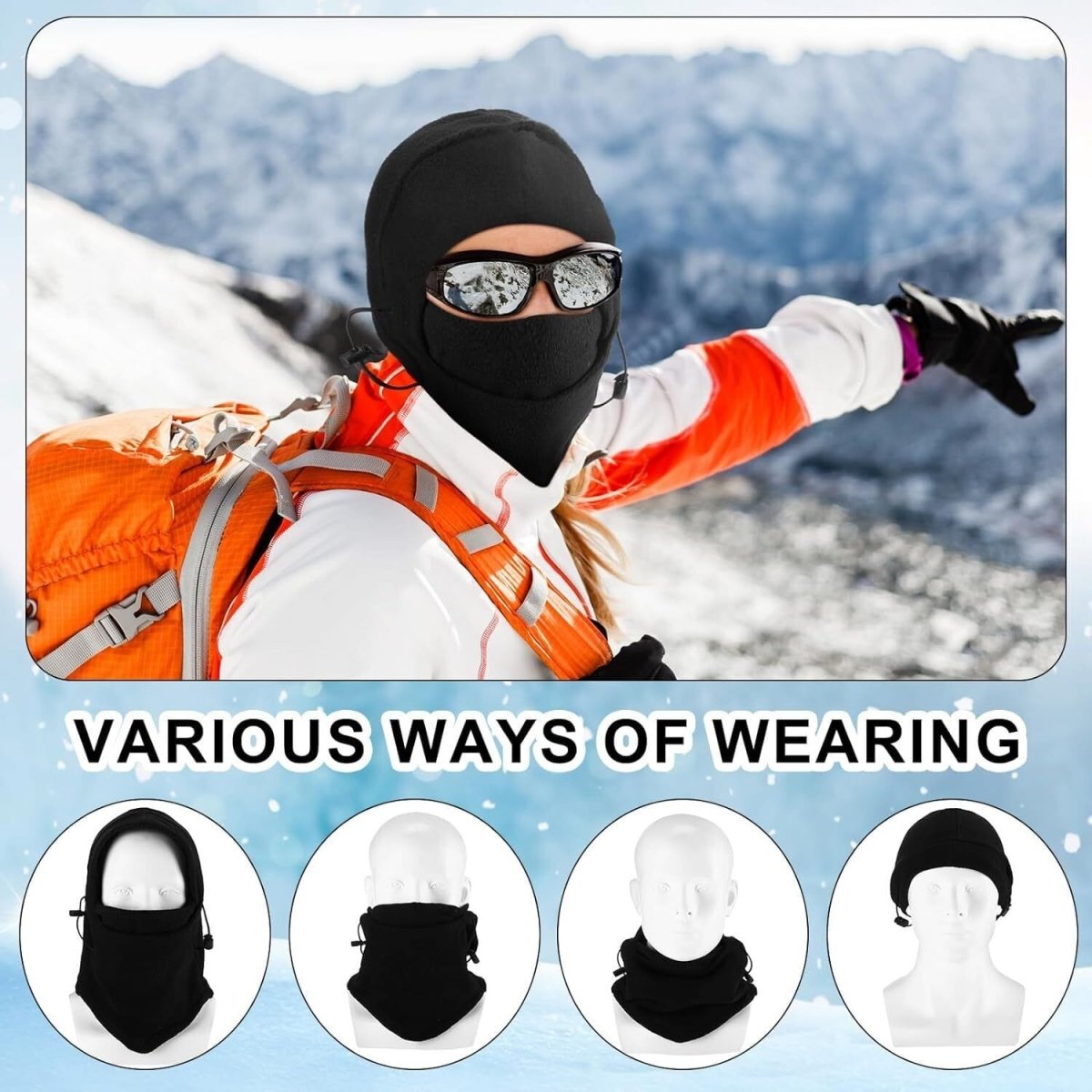 Winter Ready: Unisex Warm Balaclava Hat for Men and Women - Motorcycle, Skiing, Face Mask, Fleece Hood Cap  ebay   