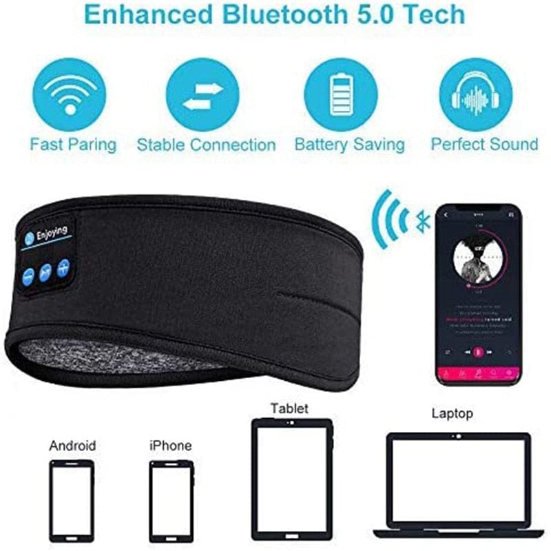 Wireless Bluetooth Sleeping Headband Audio & Video Almandine   