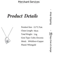 Women's Hollow Heart-shaped Mother's day Necklace Set