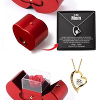 Women's Hollow Heart-shaped Mother's day Necklace Set