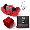 Necklace Silver Card A Women's Hollow Heart-shaped Mother's day Necklace Set
