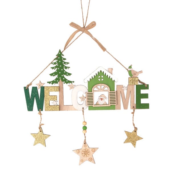 Wooden Bells Pendant: Charming Door Sign and Shop Decoration Christmas CJ 1 style  