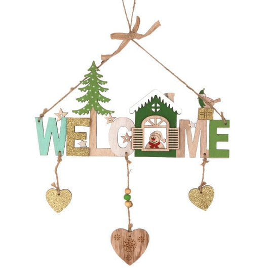 Wooden Bells Pendant: Charming Door Sign and Shop Decoration Christmas CJ 2 style  