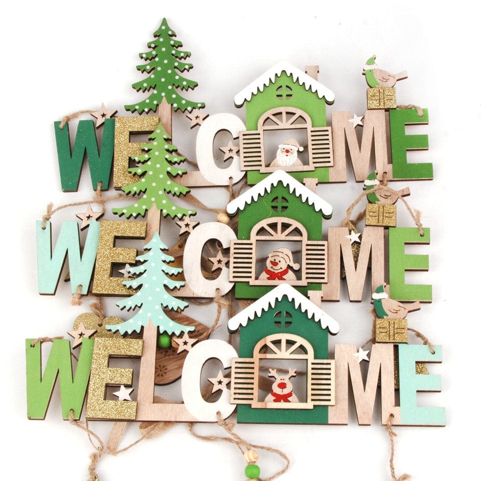 Wooden Bells Pendant: Charming Door Sign and Shop Decoration Christmas CJ   