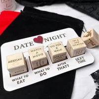 Wooden Date Night Dice - Romantic Couple Game with Action Decision Prompts for Unforgettable Date Nights Accessories CJ   