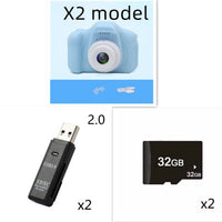 X2 HD Mini Cartoon Kids Digital Camera Accessories CJ Set A USB 