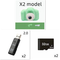 X2 HD Mini Cartoon Kids Digital Camera Accessories CJ Set C USB 